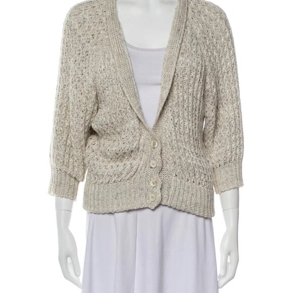 Brock Collection Women's Linen V-Neck Cardigan Sweater Size S - Picture 6 of 6